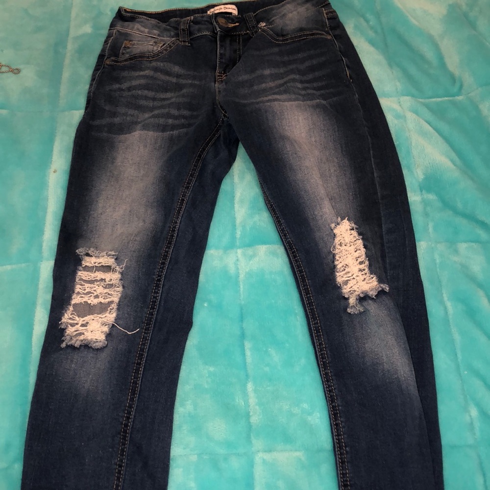 trendy ripped jeans